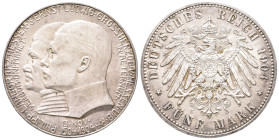 Kaiserreich, Hessen, Ernst Ludwig 1892-1918, 5 Mark 1904. Philipp der Großmütige. J. 75. Vorzüglich