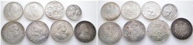 Kaiserreich, Preussen, Wilhelm II. 1888-1915, 2 Mark 1913; 3 Mark 1913, 1914 (2x); 5 Mark 1901, 1904, 1913, 1914. J. 104, 106, 109, 110, 113, 114. 8 S...
