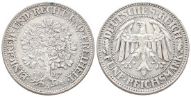 Weimarer Republik, 5 Reichsmark 1927 A. Eichbaum. J. 331. Kl. Kratzer, sehr schön