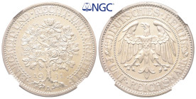 Weimarer Republik, 5 Reichsmark 1931 A. Eichbaum. J. 331. Polierte Platte Im Plastikholder der NGC mit der Bewertung PF 66 (6646211-002) (Top Pop)