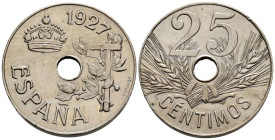 ALFONSO XIII (1885-1931). 25 Céntimos. (CuNi. 6,96g/25mm)*. 1927. Madrid PCS. (Cal-2019-26). SC-.