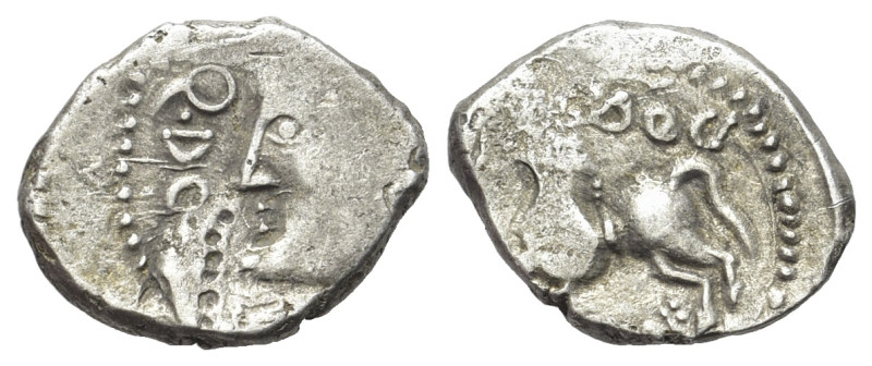 Central Gaul. Sequani, c. 100-50 BC. Q. Doci. Sam. F. AR Quinarius (15mm, 1.99g,...