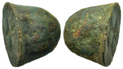 Sicily, Akragas, c. 450. Æ Trias (21mm,16.2g). Four pellets on base. Eagle. R/ Crab. HGC 2, 126. Westermark 525A.