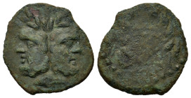 Sicily, Panormos, c. 120 BC. Æ As (19,4mm,3g). Laureate and bearded head of Janus. R/ laurel-wreath. SNG ANS 599; Calciati I pg. 342; 71; BMC Sicily p...
