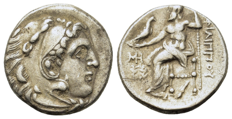 Kings of Macedon. Philip III Arrhidaios (323-317 BC). AR drachm (17.2mm,4.2g). A...
