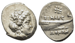 Kings of Macedon. Time of Philip V and Perseus (187-168 BC). AR Tetrobol (13,8m,2.2g). Uncertain Macedonian mint. Wreathed head of maenad r. R/ Stern ...
