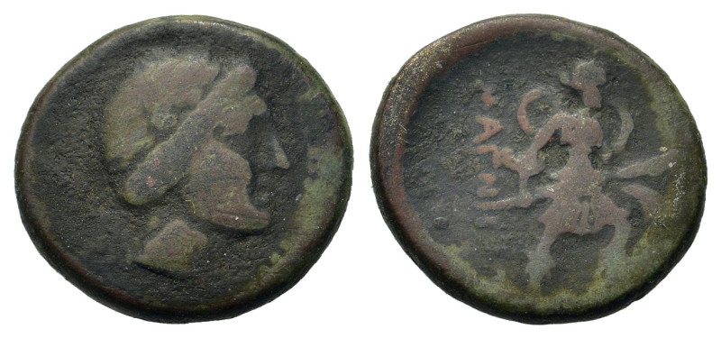Thessaly, The Magnetes, c. 150-130 BC. Æ (16mm,3.5g). Laureate head of Apollo r....