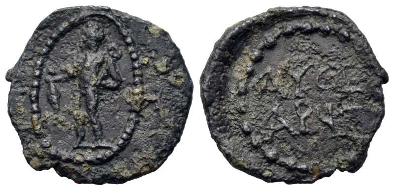 Asia Minor, Ephesos(?) 1st - 2nd centuries AD. PB Tessera (19,4mm,4g). Young Her...