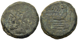C. Maianius, Rome, 153 BC. Æ As (31,3mm,21g). Laureate head of Janus. R/ Prow of galley r.; C. MAIANI above. Crawford 203/2; RBW 871.