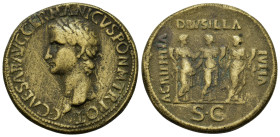 Gaius (Caligula, 37-41). Æ 'Cast' Sestertius (35.7mm,19.6g). Paduan type. Rome mint. Struck AD 37-38. C • CAESAR • AVG • GERMANICVS • PON M • TR • POT...