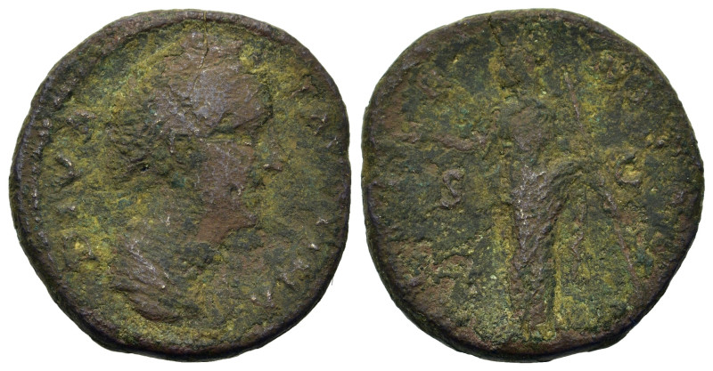 Diva Faustina I (died AD 140/1). Æ Sestertius (25,5mm, 9.7g). Rome, c. 146-161. ...