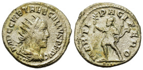 Trebonianus Gallus (251-253). AR Antoninianus (22mm,4.3g), Rome, 251. Radiate, draped and cuirassed bust of Gallus to r., seen from behind. R/Mars adv...