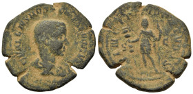 Hostilian (Caesar, 250-251). Struck AD 251. Æ Sestertius (33,8mm,15.2g). Rome. Bareheaded and draped bust of Hostilian r. R/ Hostilian standing facing...