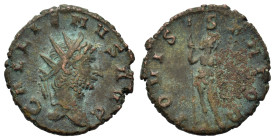 Gallienus (253-268). Æ Antoninianus (19,5mm, 2.9g). Rome. Radiate bust r. R/ Jupiter standing, facing head r. RIC 216.