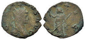 Gallienus (253-268). BI Antoninianus (19mm, 2.4g). Rome, AD 253-268. Radiate head r. R/ Pax standing facing, head to left, holding olive branch and sc...