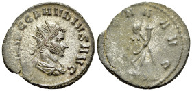 Claudius II (268-270). Radiate (22mm, 3.79g, 6h). Rome, 268/9. Radiate, draped and cuirassed bust r. R/ Annona standing l., holding grain ears and cor...