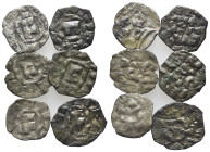 Lot of 6 Denarii of Italy, Pisa, Republic (in the name of Federico I, 1150-1312). Lot sold as is, no return.