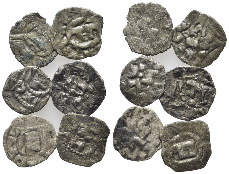 Lot of 6 Denarii of Italy, Pisa, Republic (in the name of Federico I, 1150-1312)...