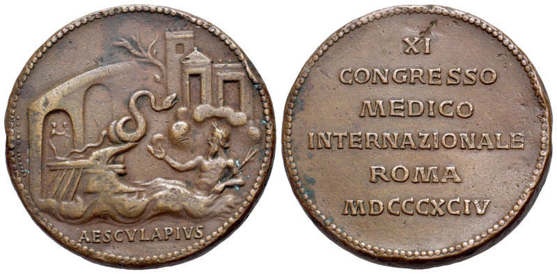Italy. Rome (1896). Medal commemorating the 11th International Medical Congress ...