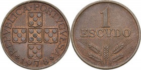 Portugal, Second Republic. AD 1926-1974. 1 Escudo 1978 (25.5mm, 7.90g). VF