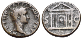 Fantasy modern reproduction. Otho (69). Æ Cast As (25mm,10.15g,6h). Bust to r. R/ Temple, SC.