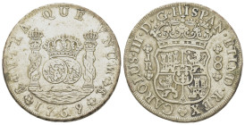 Modern reproduction of Chile. Standard circulation coin. 8 Reales 1769. (39,6mm, 22,8g)