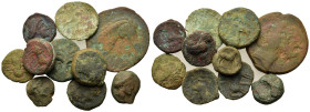 Lot of 10 Æ Greek coins, to be catalogued. Lot sold as is, no return.