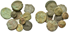 Lot of 10 Æ Greek coins, to be catalogued. Lot sold as is, no return.
