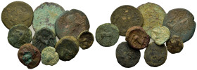 Lot of 10 Æ Greek coins, to be catalogued. Lot sold as is, no return.