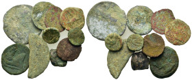Lot of 10 Æ Greek coins, to be catalogued. Lot sold as is, no return.