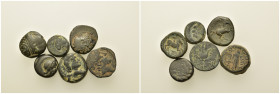 Lot of 6 Æ Greek coins, to be catalogued. Lot sold as is, no return.