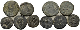 Lot of 5 Æ Roman Provincial coins, to be cataloguedued. Lot sold as is, no return.