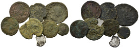 Lot of 8 AR and Æ Roman Imperial coins, to be catalogued. Lot sold as is, no return.