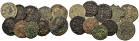 Lot of 10 Æ Roman Imperial coins, to be cataloguedued. Lot sold as is, no return.