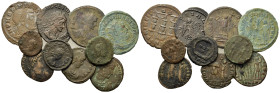 Lot of 10 Æ Roman Imperial coins, to be catalogued. Lot sold as is, no return.