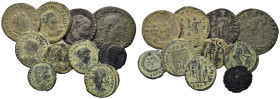Lot of 10 Æ Roman Imperial coins, to be cataloguedued. Lot sold as is, no return.