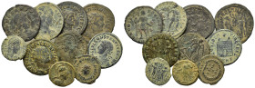 Lot of 10 Æ Roman Imperial coins, to be cataloguedued. Lot sold as is, no return.
