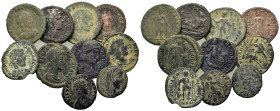 Lot of 10 Æ Roman Imperial coins, to be cataloguedued. Lot sold as is, no return.
