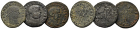 Lot of 3 Æ Roman Imperial coins, to be cataloguedued. Lot sold as is, no return.