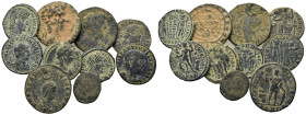 Lot of 10 Æ Roman Imperial coins, to be cataloguedued. Lot sold as is, no return.