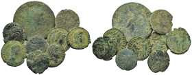 Lot of 9 Æ Roman Imperial coins, to be catalogued. Lot sold as is, no return.