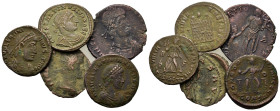 Lot of 5 Æ Roman Imperial coins, to be catalogued. Lot sold as is, no return.