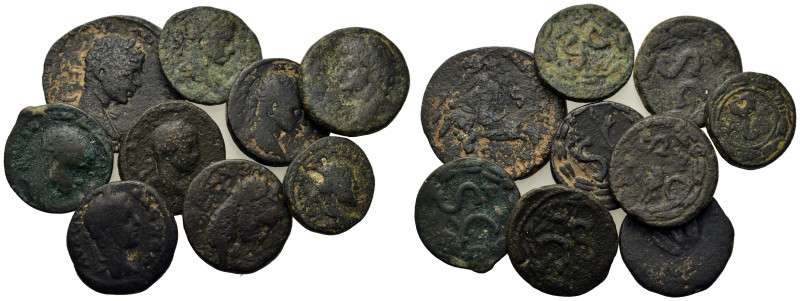 Lot of 9 Æ Roman Imperial coins, to be catalogued. Lot sold as is, no return.