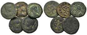 Lot of 5 Æ Roman Imperial coins, to be catalogued. Lot sold as is, no return.