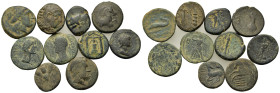Lot of 10 Æ mixed coins, to be cataloguedued. Lot sold as is, no return.