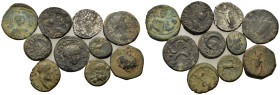 Lot of 10 Æ mixed coins, to be cataloguedued. Lot sold as is, no return.