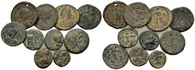 Lot of 10 Æ mixed coins, to be cataloguedued. Lot sold as is, no return.