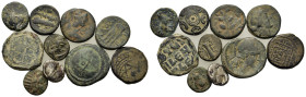 Lot of 10 Æ mixed coins, to be cataloguedued. Lot sold as is, no return.