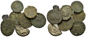 Lot of 8 AR and Æ mixed coins, to be catalogued. Lot sold as is, no return.