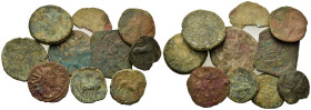 Lot of 10 Æ mixed coins, to be catalogued. Lot sold as is, no return.